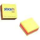 Accesorii birotica Stick'n Cub notes autoadeziv 76 x 76 mm, 400 file, Stick"n - 5 culori fluorescente