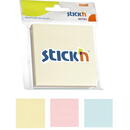 Accesorii birotica Stick'n Notes autoadeziv 76 x 76 mm, 3 x 50 file/set, Stick"n - 3 culori pastel