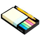 Accesorii birotica Stick'n Notes autoadeziv cu suport, 76 x 76/76 x 25/45 x 12 mm, Stick"n - culori asortate