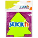Accesorii birotica Stick'n Notes autoadeziv Die-Cut, 70 x 70 mm, 50 file, Stick"n - copac - verde pastel