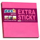 Accesorii birotica Stick'n Notes autoadeziv extra-sticky 76 x 76mm, 90 file, Stick"n - magenta neon