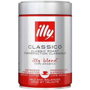 Cafea macinata illy Espresso medium, 250gr./cutie metalica