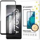 Wozinsky Tempered Glass Full Glue Super Tough Screen Protector Full Coveraged with Frame Case Friendly for Vivo Y76 5G / Y76s / Y74s black