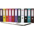 Biblioraft A4, plastifiat PP/paper, margine metalica, 75 mm, Optima Basic - bleumarin