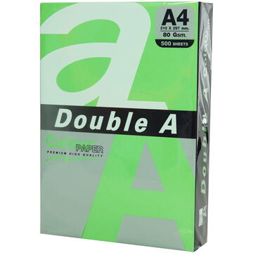 DOUBLE-A Hartie color pentru copiator A4, 75g/mp, 100coli/top, Double A - verde neon