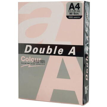 DOUBLE-A Hartie color pentru copiator A4, 80g/mp, 25coli/top, Double A - pastel flamingo
