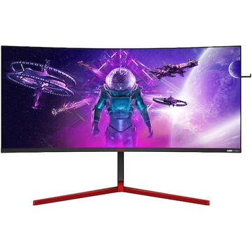 Monitor LED AOC AG353UCG 35inch 1800mm Curved HDR1000 3440x1440 G-SYNC Ultimate HDMI/DP/USB 3.0