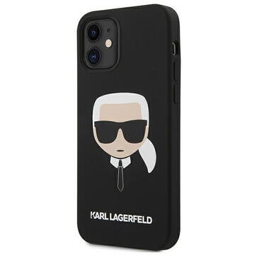 Husa Karl Lagerfeld Husa Silicon Karl's Head iPhone 12 Mini Negru