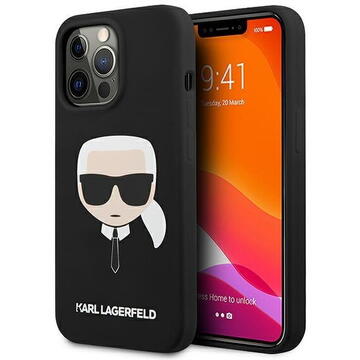 Husa Karl Lagerfeld Husa Silicon Karl's Head iPhone 13 Pro Max Negru
