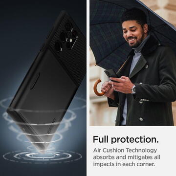 Husa Spigen Husa Slim Armor Cs Samsung Galaxy S22 Ultra Black