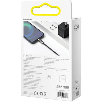 Baseus USB-C  for Lightning  Display, PD, 20W, 2m (black)