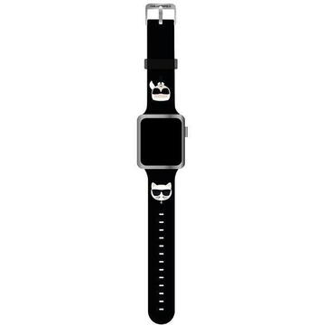 Karl Lagerfeld Curea Karl &amp; Choupette Apple Watch 42mm / 44mm Negru