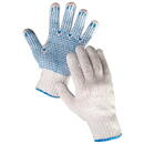 Protectia muncii pbs Manusi protectie Plover, standard EN420, degete si palma cu PVC - marime 10 - alb cu albastru