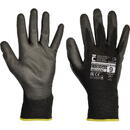 Protectia muncii pbs Manusi protectie Evolution, standard EN420, degete si palma cu polyurethan - marime 7 - negre