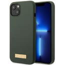 Husa Guess GUHMP13MSBPLA iPhone 13 6.1&quot; green/khaki hard case Silicone Logo Plate MagSafe