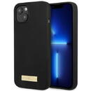 Husa Guess GUHMP13MSPLK iPhone 13 6.1&quot; black/black hard case Silicone Logo Plate MagSafe