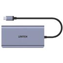 UNITEK D1019B USB-C Hub 8W1 USB-C 3.1, PD 100W