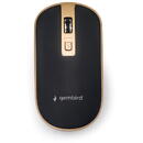 Mouse Gembird MUSW-4B-06-BG, USB Wireless 1600 DPI Black-Gold
