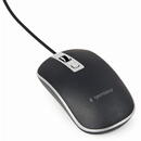 Mouse Gembird MUS-4B-06-BS, USB, 1200 DPI Black-White