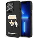Husa Karl Lagerfeld KLHCP14LKH3DBK iPhone 14 Pro 6.1 &quot;black / black hardcase 3D Rubber Karl`s Head
