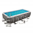 BESTWAY Power Steel Rectangular Frame Pool Set, 404cm x 201cm x 100cm grey