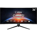 Monitor LED MSI Optix MAG342CQPVDE, gaming monitor - 34 - black, UWQHD, Adaptive-Sync, VA, 100Hz panel)