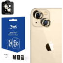 Folie protectie camera 3mk Protection 3mk Lens Protection Pro pentru iPhone 14, Margini Aurii, Rezistenta la zgarieturi