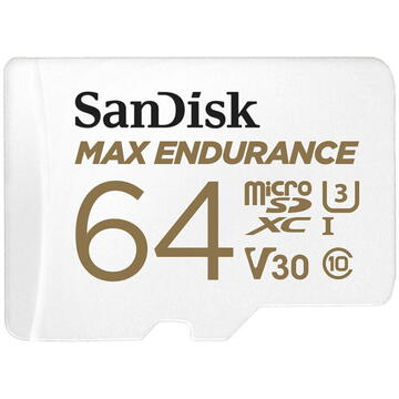 Card memorie SanDisk Max Endurance microSDXC 64GB Class 10 U3 + Adapter