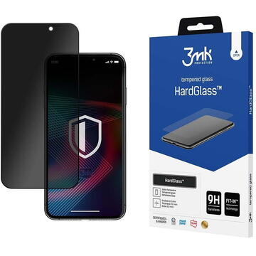 3mk Protection Tempered Glass For iPhone 14 Pro 9H Privacy Anti Spy Series 3mk HardGlass Max Privacy