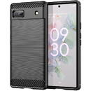 Husa Hurtel Carbon Case Flexible cover for Google Pixel 6a black
