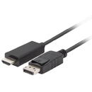 Lanberg CA-DPHD-11CC-0018-BK cable gender changer DisplayPort HDMI Black