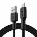 Cable USB-A for Lightning Green Cell GC PowerStream, 120cm for iPhone, iPad, iPod, quick charging