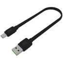 Cable USB - USB-C Green Cell GCmatte, 25cm, with Ultra Charge, QC 3.0