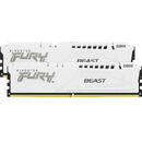 Memorie Kingston Fury Beast White AMD EXPO/Intel XMP 3.0, 64GB, DDR5-5200MHz, CL36, Dual Channel