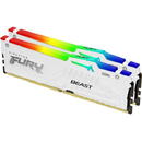 Memorie Kingston Fury Beast RGB White Intel XMP 3.0, 64GB, DDR5-5200MHz, CL40, Dual Channel