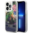 Husa Guess GUHCP14LLFLSB iPhone 14 Pro 6.1 &quot;blue / blue hardcase Flower Liquid Glitter
