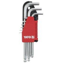 Yato Zestaw kluczy imbusowych hex typ L 1,5-10mm z kulką 9szt. (YT-0506)