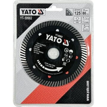 YATO TARCZA DIAMENTOWA TURBO DO GRESU 125 x 22,2mm 59982 YT-59982
