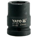 Yato Cheie tubulara hexagonala de impact, YT-1071, 3/4", 21mm, Cr-Mo