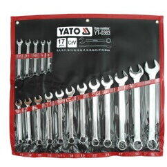 Yato Zestaw kluczy płasko-oczkowych 8-32mm 17szt. (YT-0363)