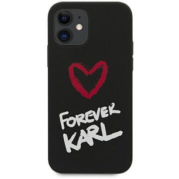 Husa Karl Lagerfeld Husa Silicon Forever Karl iPhone 12 Mini Negru