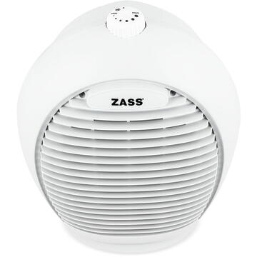 Aeroterma electrica Zass ZFH 09Alb, 2000W, 1 treapta pentru ventilare,Termostat reglabil,Siguranta impotriva supraincalzirii,Maner pentru transport facil