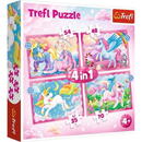 Trefl Puzzle 4w1 Unicorns and magic