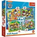 Trefl Puzzle 4w1 Holiday Paw Patrol
