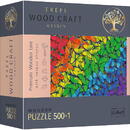 Trefl Gra puzzle drewniane 500 elementów Tęczowe motyle