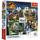 Trefl Puzzle 4in1 Fierce Dinosaurs Jurassic World