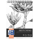 Articole pentru scoala Bloc de desen cu spirala, OXFORD Sketching, A4, 50 file - 120g/mp, coperta carton - design flori