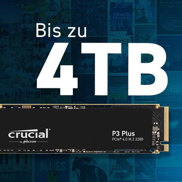 SSD Crucial P3 Plus - 1TB - SSD - M.2, PCIe 4.0 x4