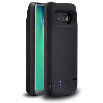 Husa Husa pentru Samsung Galaxy S10 cu Baterie de 6000mAh - Techsuit Power Pro - Black