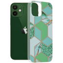 Husa Husa pentru iPhone 12 / 12 Pro - Techsuit Marble Series - Green Hex